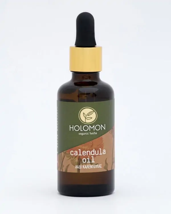 Bio Calendula Öl von Holomon zur intensiven und feuchtigkeitsspendenden Pflege bei Hautirritationen und Hautproblemen aller Art