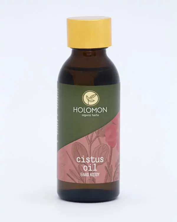 Griechisches Bio-Zistrosen-Öl von Holomon mit extra nativem Olivenöl