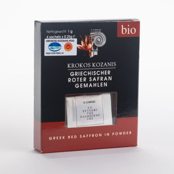 Krokos Kozanis Bio Safran in Pulver