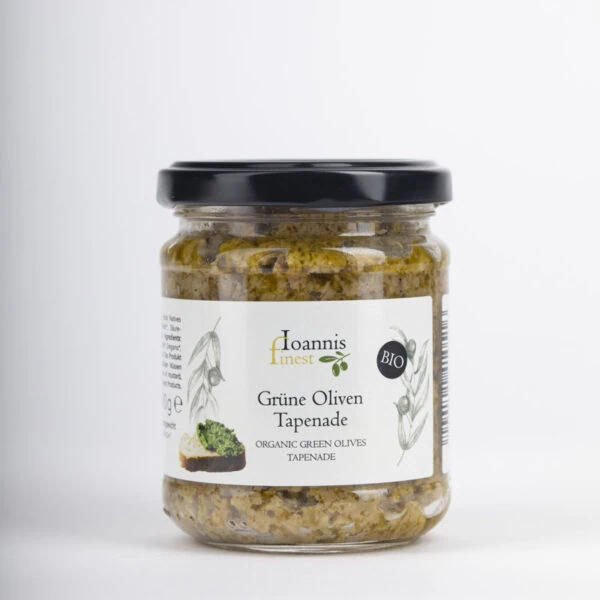 Grüne Oliven Tapenade - Olivenpesto aus Griechenland