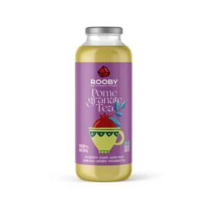Glasflasche Relaxing Granatapfel-Eistee mit Lavendel und Zitronenmelisse aus Bio-Anbau